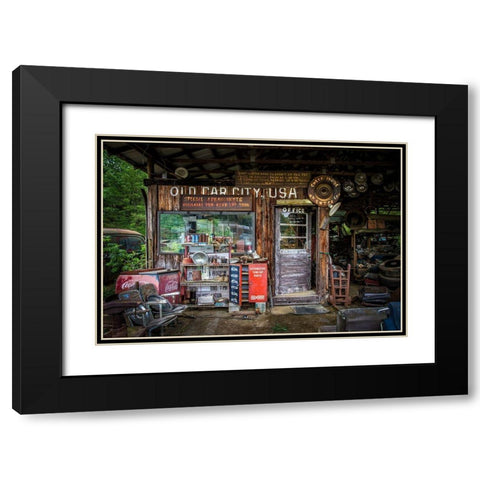 Old Car City Black Modern Wood Framed Art Print with Double Matting by Mearman, Tony