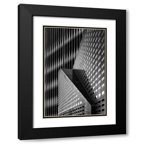Patches Of Light Black Modern Wood Framed Art Print with Double Matting by Van den, Jef