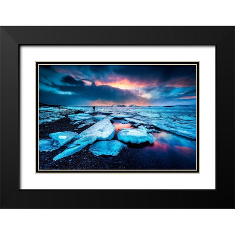 Badlands Iii Black Modern Wood Framed Art Print with Double Matting by Martin Castan, David