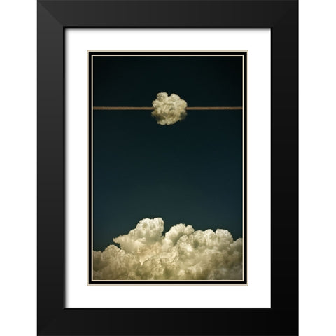 No Title Black Modern Wood Framed Art Print with Double Matting by Solo, Mister