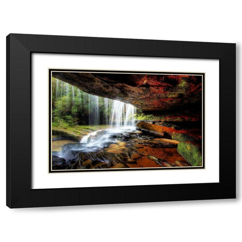 Under The Ledge Black Modern Wood Framed Art Print with Double Matting by Lucey, Mark