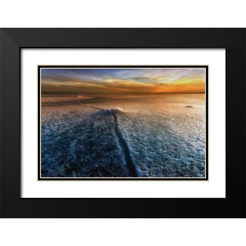 Crack In The World Black Modern Wood Framed Art Print with Double Matting by Krol, Piotr