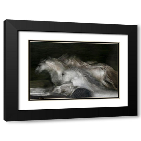 Into The Dark Black Modern Wood Framed Art Print with Double Matting by Malovrh, Milan