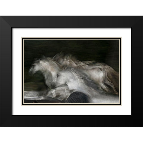 Into The Dark Black Modern Wood Framed Art Print with Double Matting by Malovrh, Milan