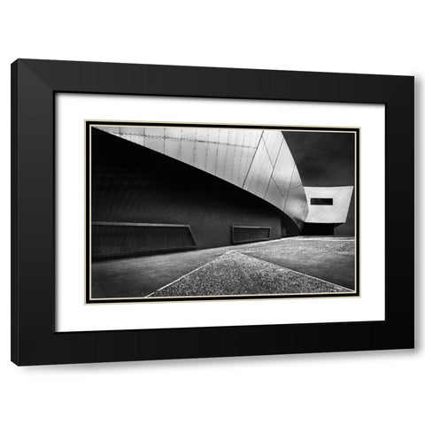 Overhang Black Modern Wood Framed Art Print with Double Matting by Wride, Linda