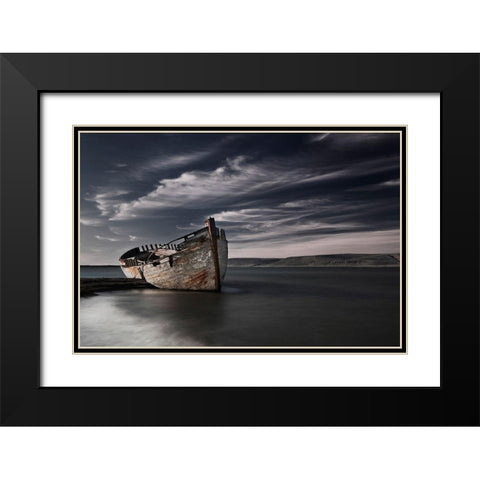 Final Destination Black Modern Wood Framed Art Print with Double Matting by Ingibergsson, Bragi