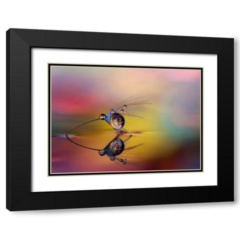 Colorize The Darkness Black Modern Wood Framed Art Print with Double Matting by Westum, Heidi