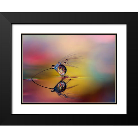 Colorize The Darkness Black Modern Wood Framed Art Print with Double Matting by Westum, Heidi