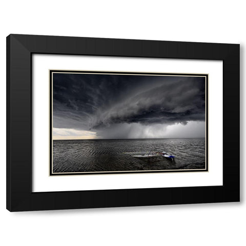 ... Where Are You ? Black Modern Wood Framed Art Print with Double Matting by Lipinski C, Roman