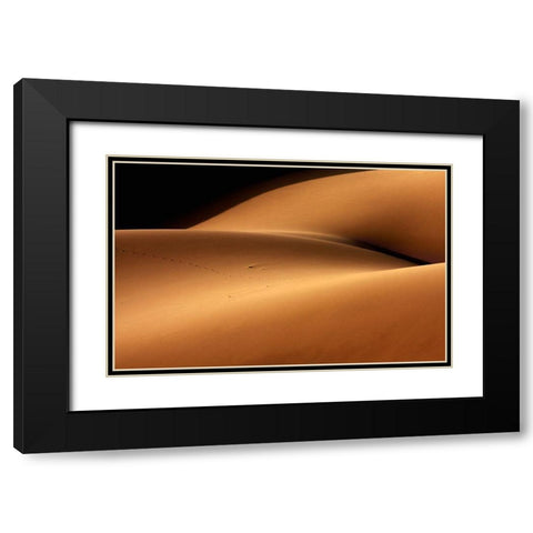 Desert And The Human Torso Black Modern Wood Framed Art Print with Double Matting by Bakhtari Bonab, Ebrahim