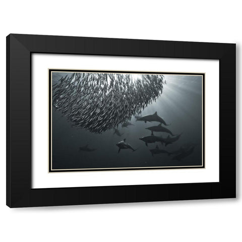 The Dark Side Black Modern Wood Framed Art Print with Double Matting by Safonov, Alexander