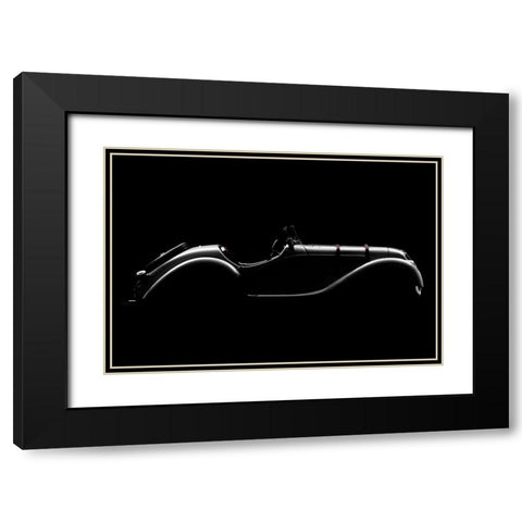 Silhouette Black Modern Wood Framed Art Print with Double Matting by Perez, Alvaro