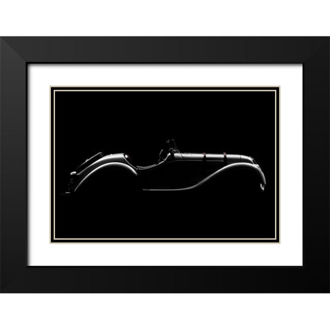 Silhouette Black Modern Wood Framed Art Print with Double Matting by Perez, Alvaro