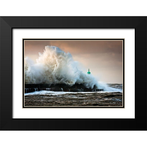 The Wall Black Modern Wood Framed Art Print with Double Matting by Christian Wulff, Niels