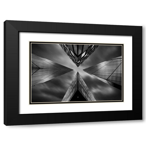 The Meeting Black Modern Wood Framed Art Print with Double Matting by Marcisovsky, Martin