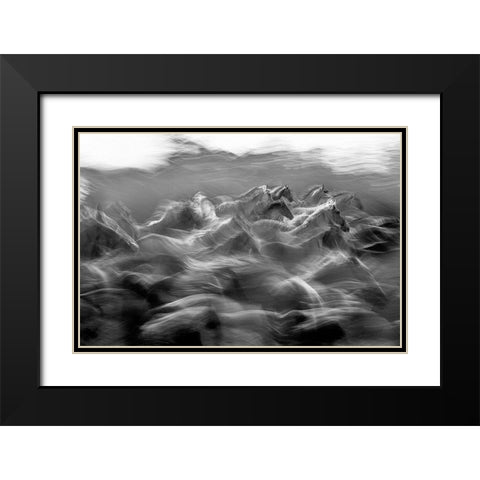 Dir Black Modern Wood Framed Art Print with Double Matting by Malovrh, Milan