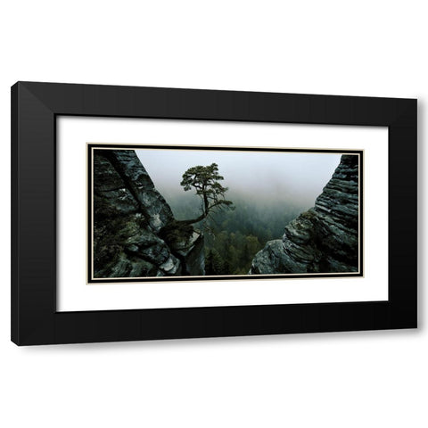 /\-L /\ Black Modern Wood Framed Art Print with Double Matting by Schott, Andreas