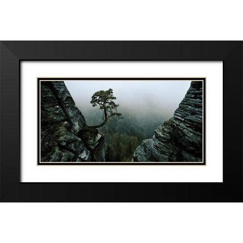 /\-L /\ Black Modern Wood Framed Art Print with Double Matting by Schott, Andreas