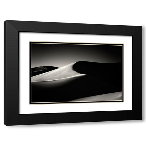 Dune Black Modern Wood Framed Art Print with Double Matting by Kravanja, Jure