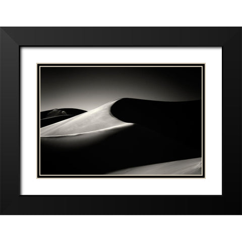 Dune Black Modern Wood Framed Art Print with Double Matting by Kravanja, Jure