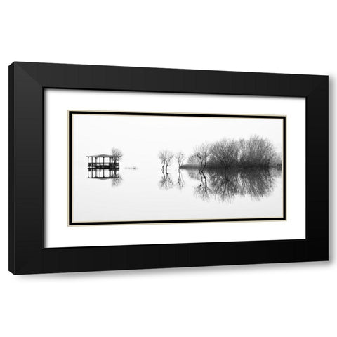 Changes Black Modern Wood Framed Art Print with Double Matting by Abrantes, Paulo