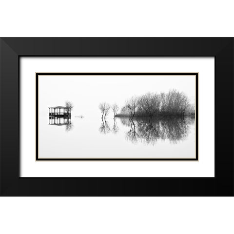 Changes Black Modern Wood Framed Art Print with Double Matting by Abrantes, Paulo