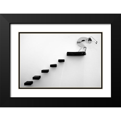 In The Swimming Pool Black Modern Wood Framed Art Print with Double Matting by Azevedo, Olavo