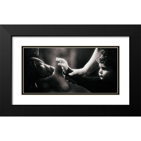 The Only Thing We Have To Fear... Black Modern Wood Framed Art Print with Double Matting by Knartist
