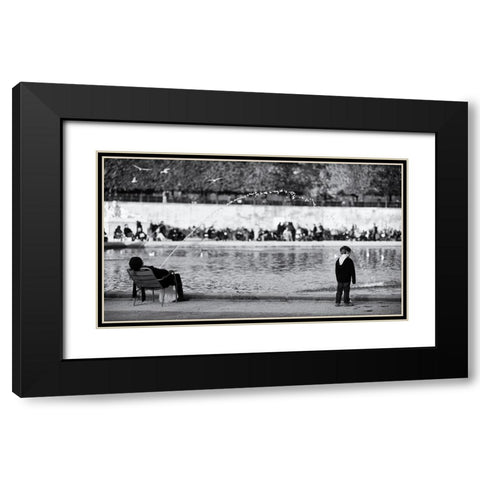 No Comment Black Modern Wood Framed Art Print with Double Matting by Vigoureux, Guillaume