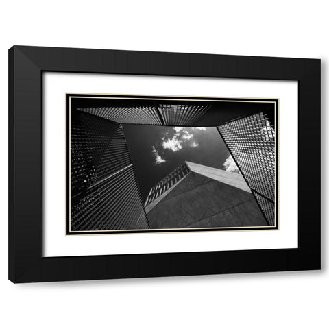 The House Of The Clouds Black Modern Wood Framed Art Print with Double Matting by P Neto, Filipe