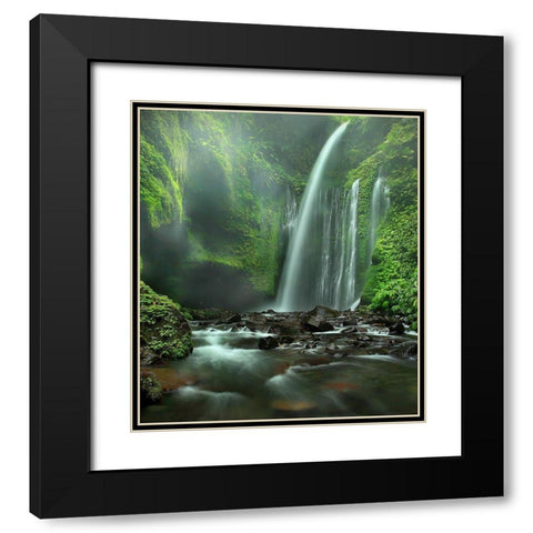 Tiu Kelep Black Modern Wood Framed Art Print with Double Matting by Prayoga, Adhi