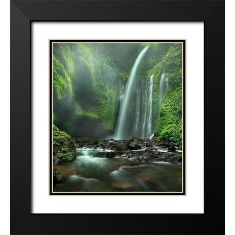 Tiu Kelep Black Modern Wood Framed Art Print with Double Matting by Prayoga, Adhi