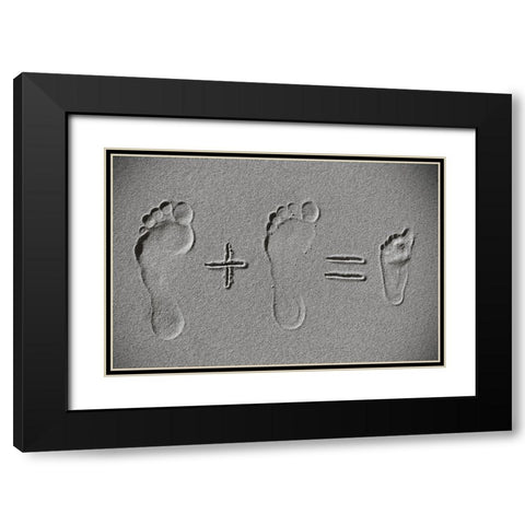 Sand Arithmetic Black Modern Wood Framed Art Print with Double Matting by Philnormanphoto