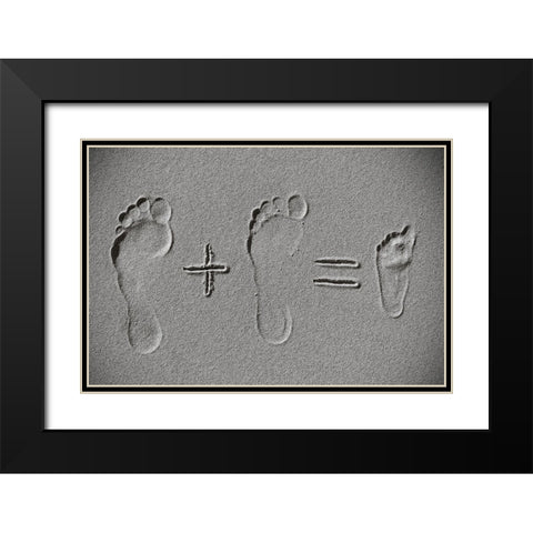 Sand Arithmetic Black Modern Wood Framed Art Print with Double Matting by Philnormanphoto