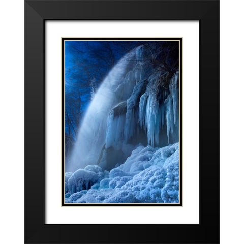 Frozen In The Moonlight Black Modern Wood Framed Art Print with Double Matting by Schumacher, Nicolas