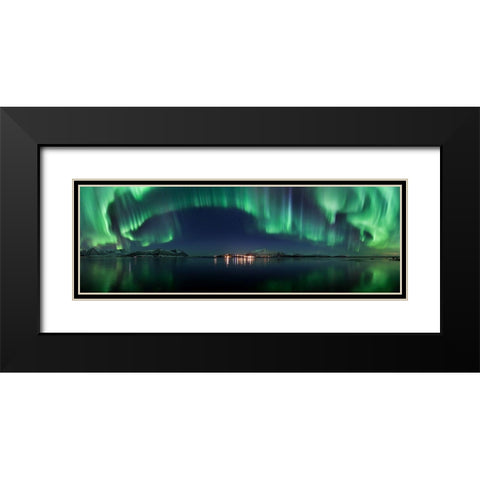 Magical Night Black Modern Wood Framed Art Print with Double Matting by Samuelsen, Roy