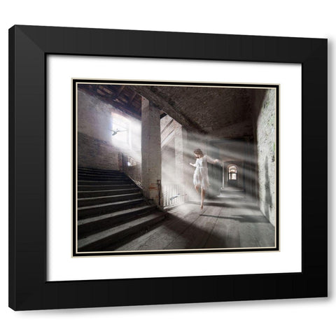 Let The Life Flow In! Black Modern Wood Framed Art Print with Double Matting by Marcisovsky, Martin
