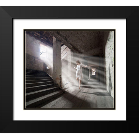 Let The Life Flow In! Black Modern Wood Framed Art Print with Double Matting by Marcisovsky, Martin