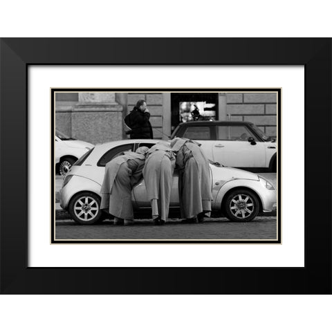Vatican Council Black Modern Wood Framed Art Print with Double Matting by Juliusfrumble