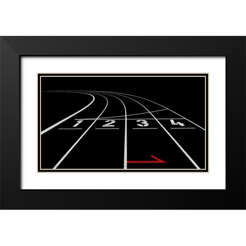 1 2 3 4-2013 Black Modern Wood Framed Art Print with Double Matting by Martin Doelz, Hans