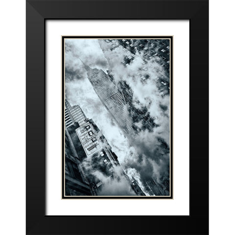 Untitled Black Modern Wood Framed Art Print with Double Matting by Bravin, Fabien