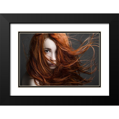 Untitled Black Modern Wood Framed Art Print with Double Matting by Malikov, Alex
