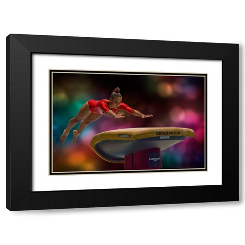 Concentration Black Modern Wood Framed Art Print with Double Matting by Coen, Tejo