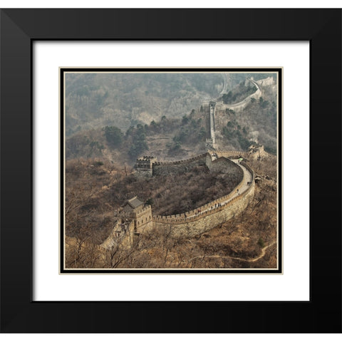 Early Spring In Mutianyu Black Modern Wood Framed Art Print with Double Matting by Tjandra, C.S.