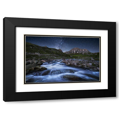 Elements Of Nature Black Modern Wood Framed Art Print with Double Matting by Kaddas, Chris