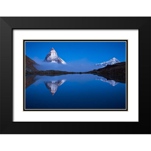 Night Mirror Black Modern Wood Framed Art Print with Double Matting by Zsolt Andras, Szabo