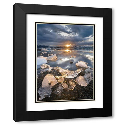 Transmission Black Modern Wood Framed Art Print with Double Matting by Wrobel, Karsten
