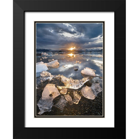 Transmission Black Modern Wood Framed Art Print with Double Matting by Wrobel, Karsten