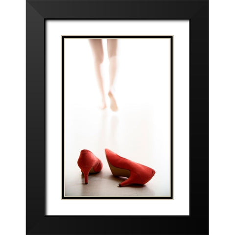 Fashion Black Modern Wood Framed Art Print with Double Matting by Williama