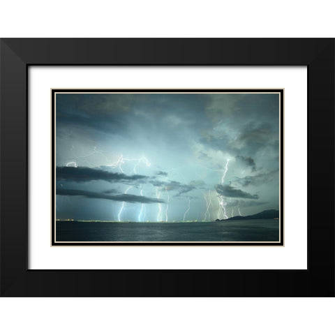 Force Of Creation Black Modern Wood Framed Art Print with Double Matting by Leung, Kenneth